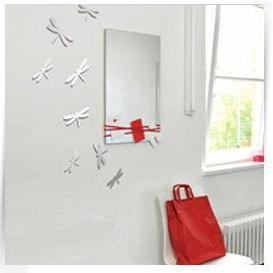 Acrylic Mirror, Wall Decor, Dragonfly Fly,mirrored..